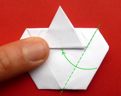 money origami star step 8b