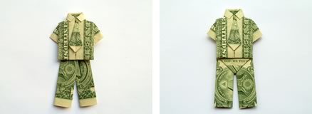 money origami trousers header