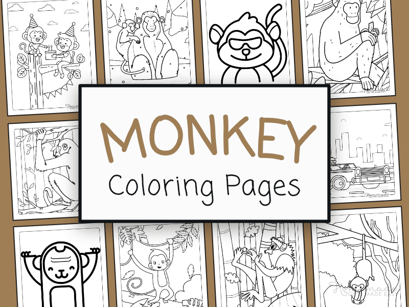 Free Printable Monkey Coloring Pages