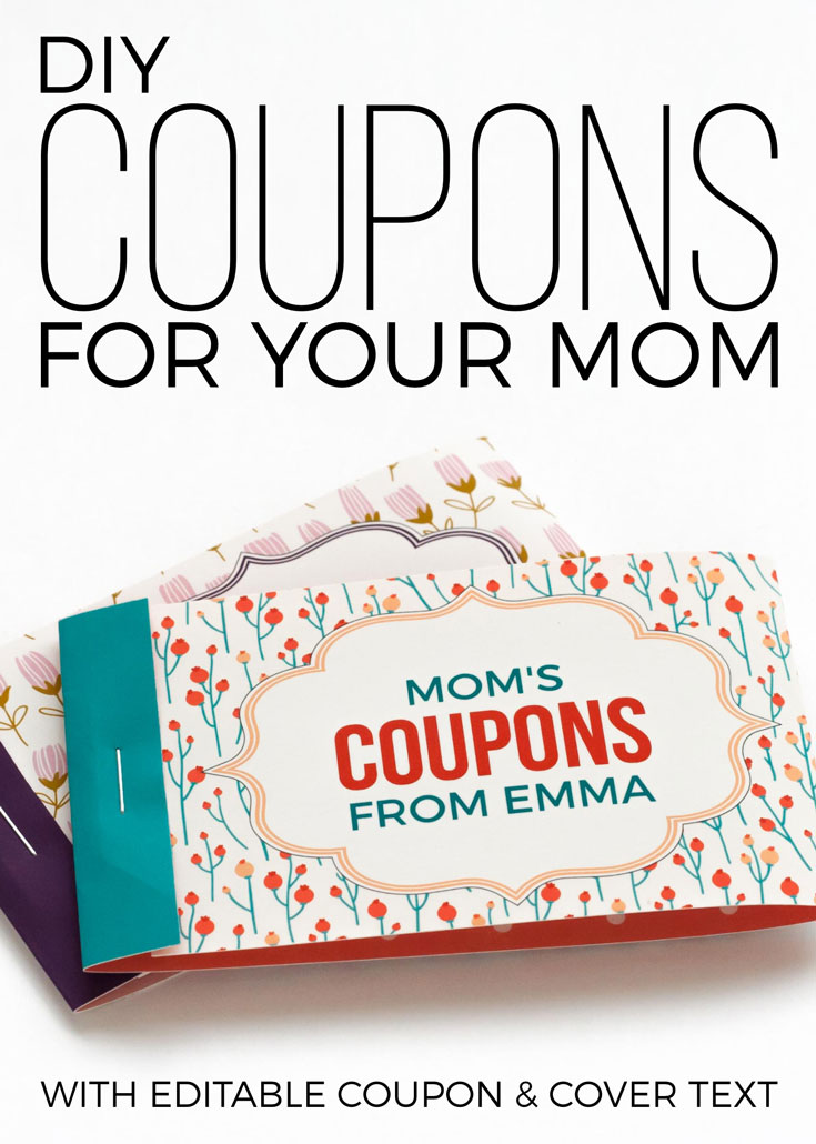 Mothers Day Coupon Booklets to Personalize and Print