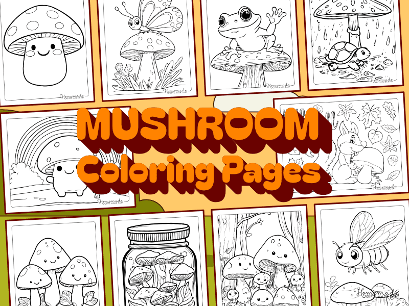Mushroom Coloring Pages