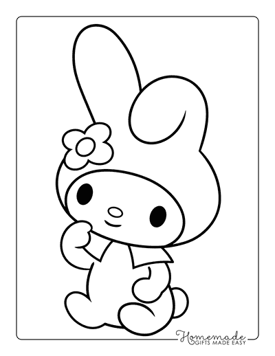 My Melody Coloring Pages Kawaii Cute My Melody Drawing