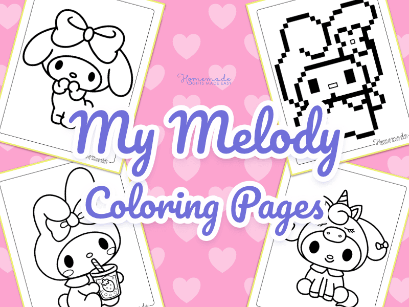 Free Printable Cute Kawaii My Melody Coloring Pages