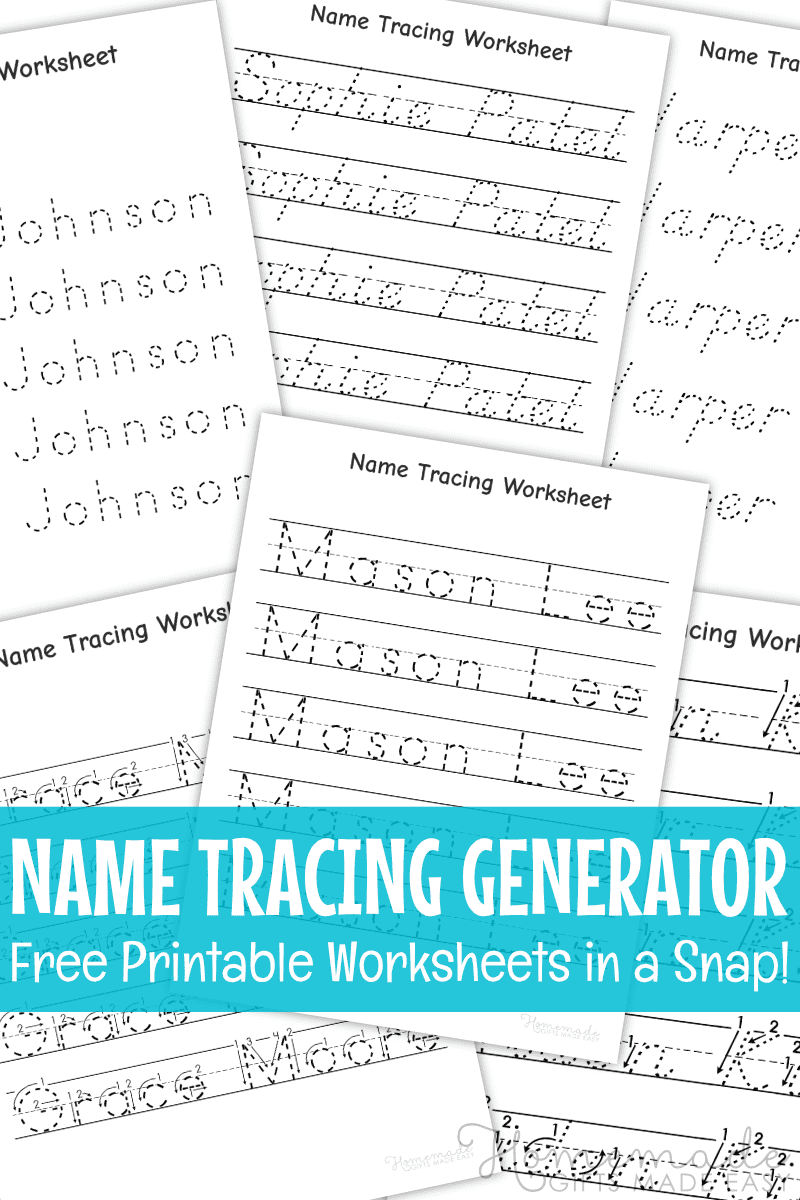 name tracing generator montage