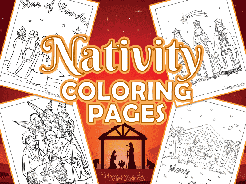 Free Nativity Coloring Pages Printable PDFs