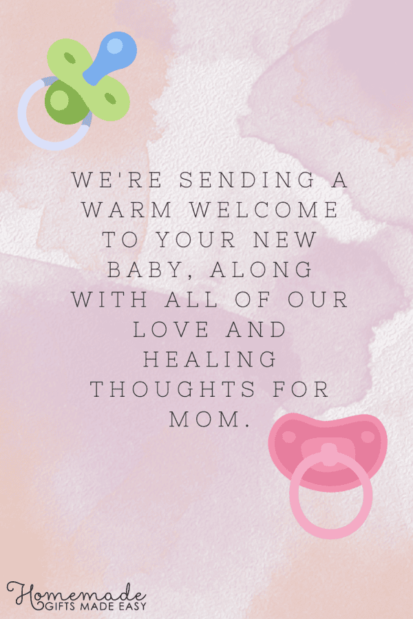new baby wishes all of our love and healing thoughts for mom