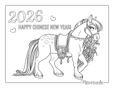 New Year Coloring Pages Happy Chinese New Year