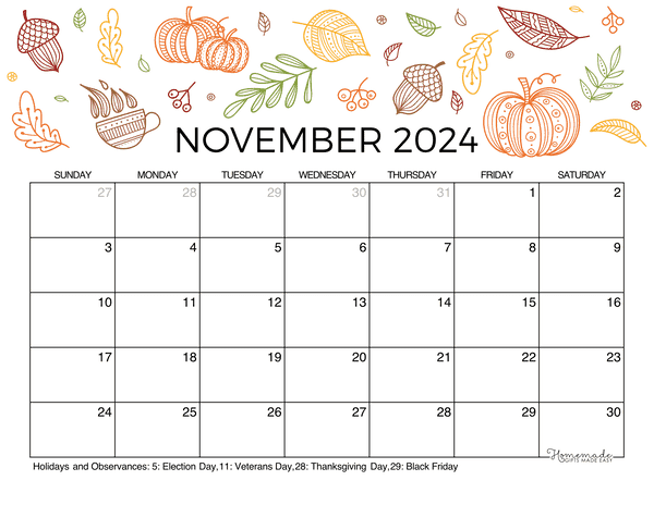 November 2024 Calendar