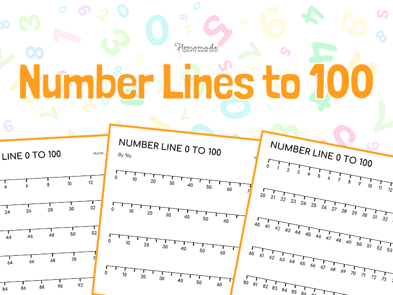 Free printable Number Line to 100