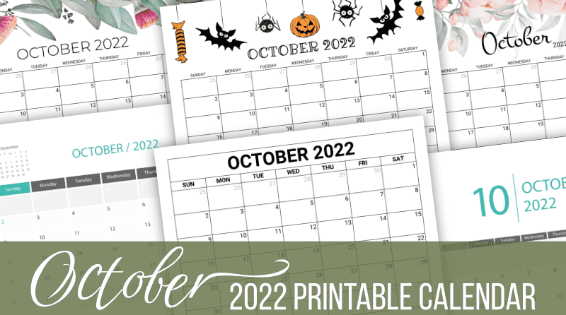 october 2022 calendar free printable with holidays