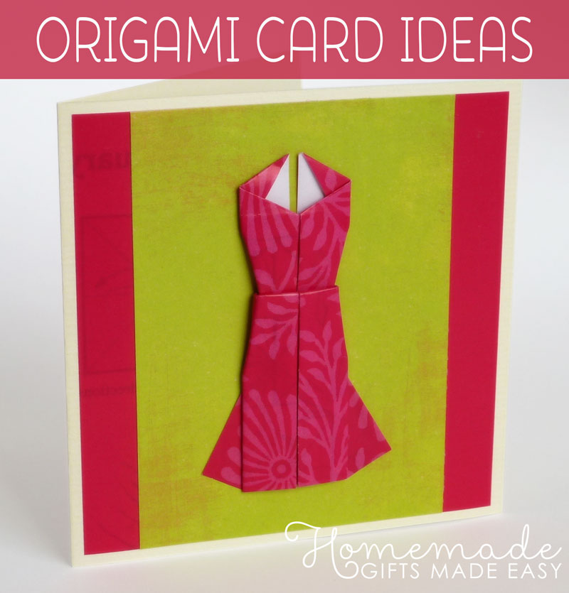 Homemade Origami Card to Make - Cute Dress Design with Photo Instructions