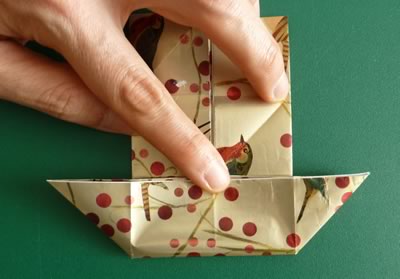 origami christmas ornaments step 6c
