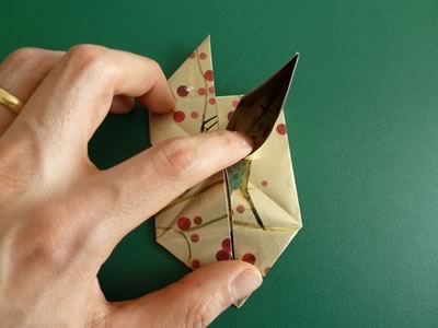 origami christmas ornaments step 8