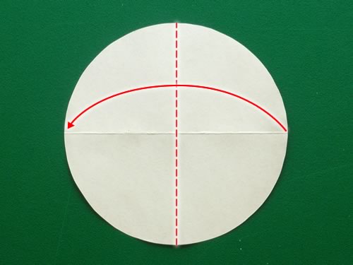 origami fortune cookie step 2