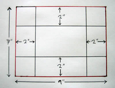 origami gift box - example dimensions
