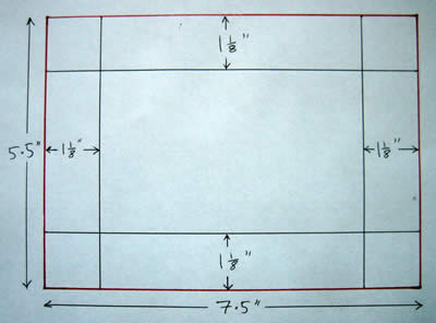 origami gift box - lid dimensions