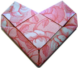 origami heart envelope
