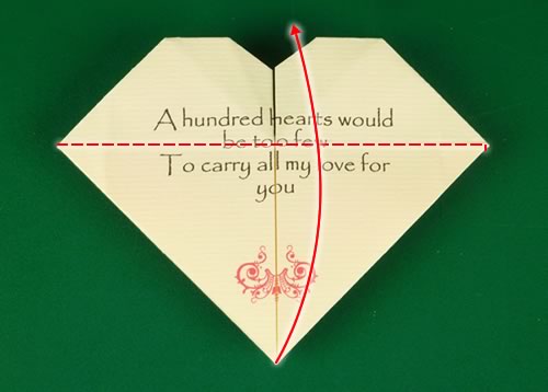 origami heart love note step 12