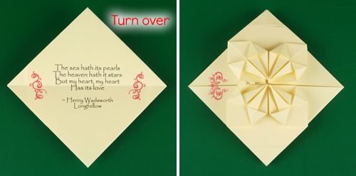 origami heart love note step 13
