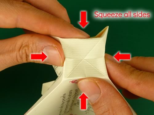 origami heart love note step 13e