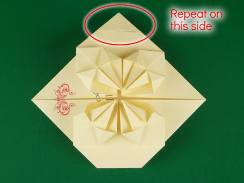 origami heart love note step 14