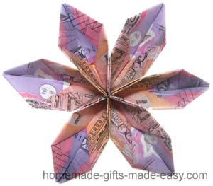 origami money flowers