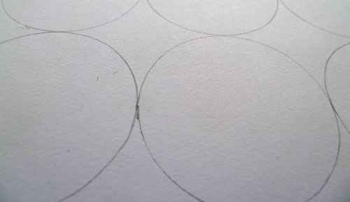 paper christmas decorations - tracing the template