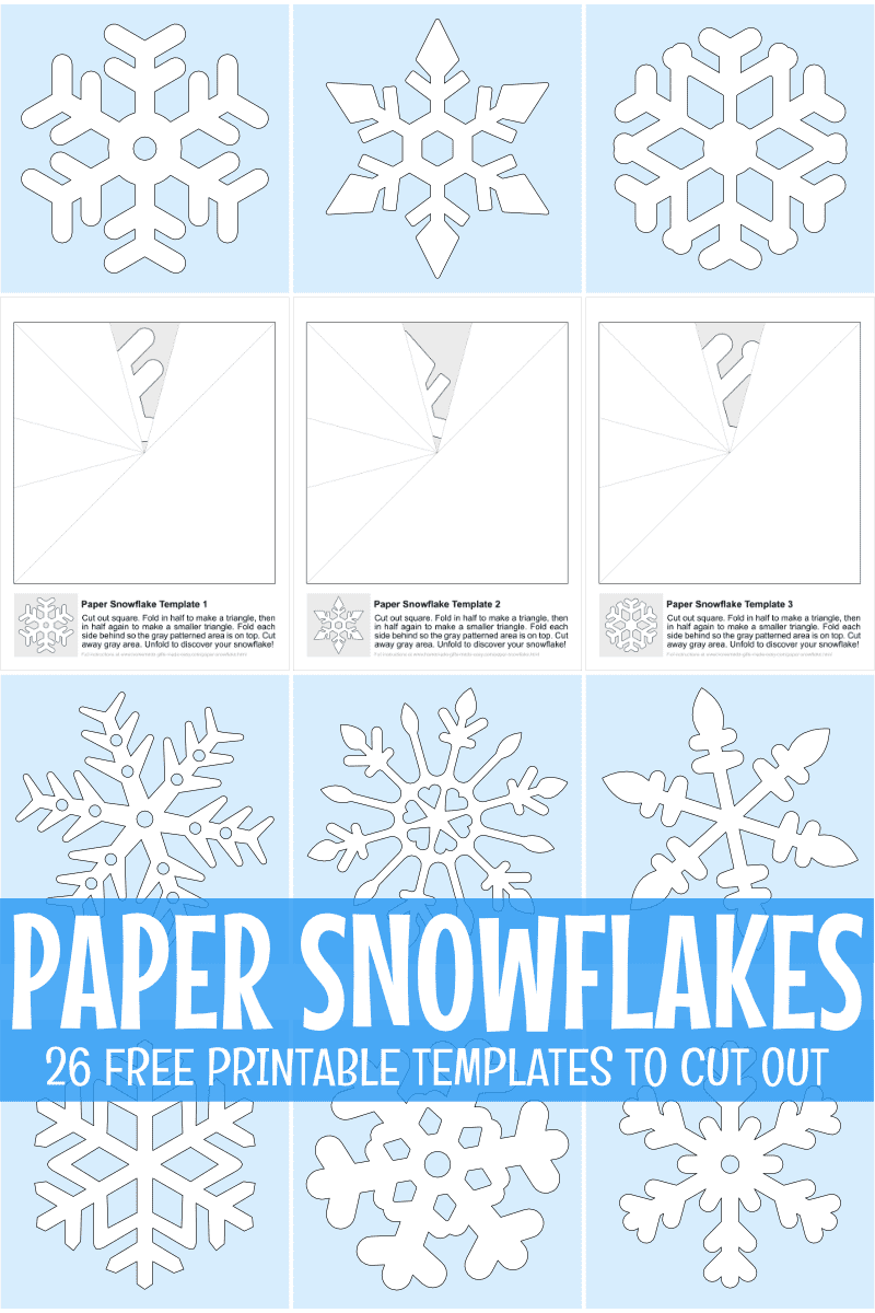 How to Make Paper Snowflakes + Free Printable Patterns