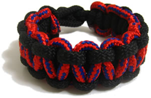 paracord bracelet two colors finished