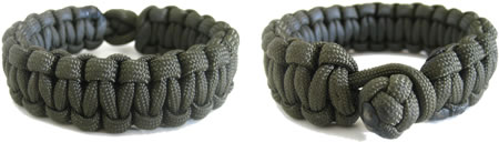 Paracord bracelet with easy knot without buckle 