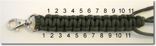 paracord lanyard 11 cobra stitches