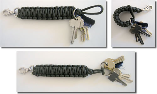 paracord lanyard attaching keys