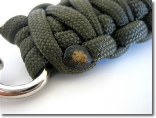 paracord lanyard melt end