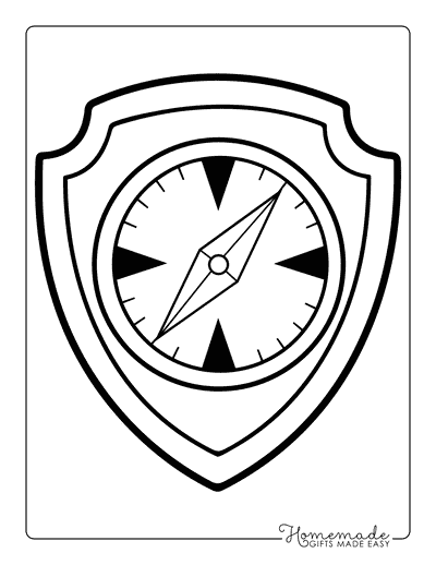 Paw Patrol Coloring Rocky Badge