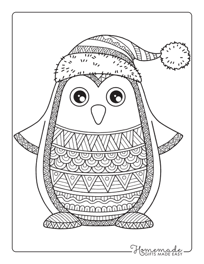 Penguin Coloring Pages Relaxing Penguin Mandala for Adults