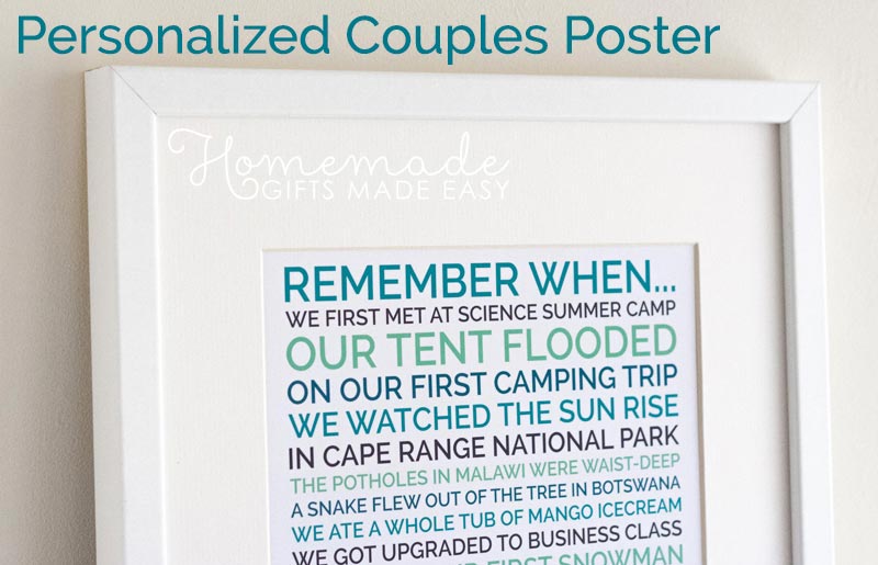 personalized remember when poster valentine gift