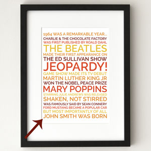 personalized poster 60th birthday gift