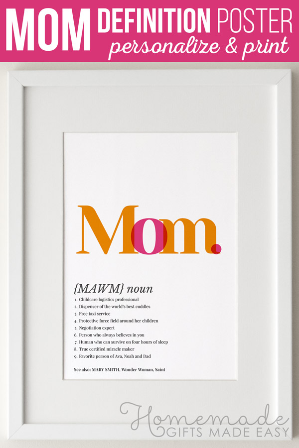 Mom We Love You Sign With Kids Names, Personalized Mom Gifts From Kids,  Christmas Gifts For Mom - Unique Personalized Gifts & Home Decor