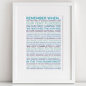 personalized remember when poster