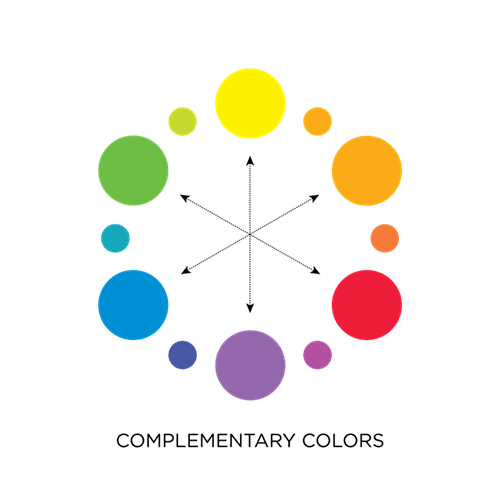 pink and green make complementary color wheel