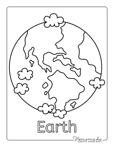 Planet Coloring Pages Earth