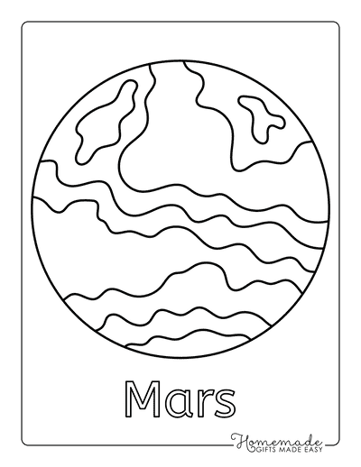 Planet Coloring Pages Mars
