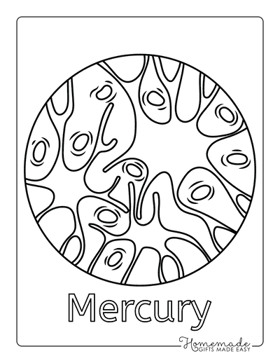 Planet Coloring Pages Mercury