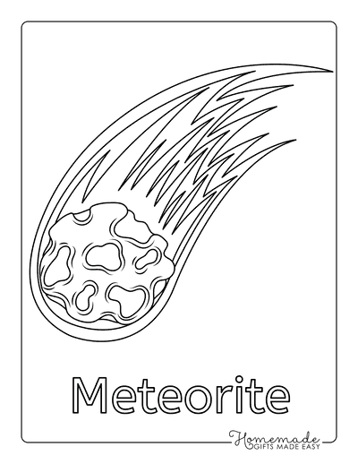 Planet Coloring Pages Meteorite