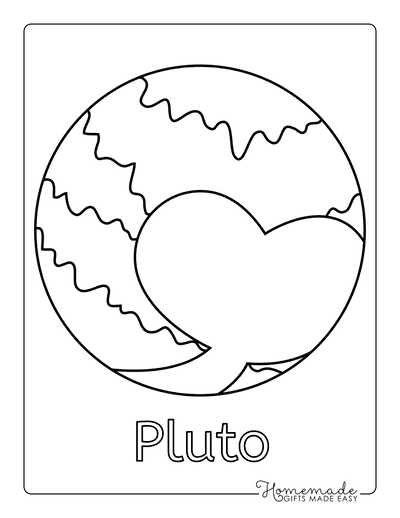 Planet Coloring Pages Pluto