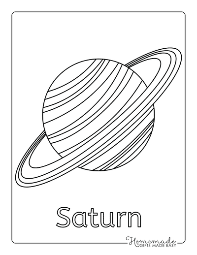 Planet Coloring Pages Saturn