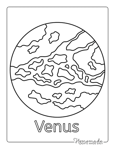 Planet Coloring Pages Venus