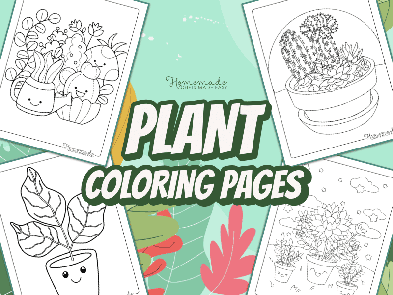 Free cute cartoon plant coloring pages