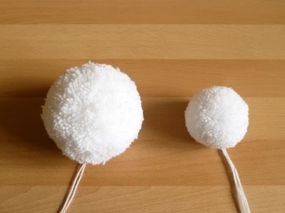 pom pom snowman christmas crafts step 1
