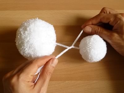 pom pom snowman christmas crafts step 2